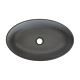 Lavoar oval SanDonna Arondi, compozit granit, gri, 50 x 32 x 12 cm