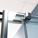 Cabina de dus Sanotechnik Elite Ecoblack, patrata, sticla 6 mm, Easy-Clean, profile aluminiu negre mate, 90 x 90 x 208 cm