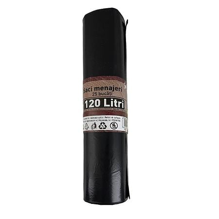 Saci menajeri 120 l, 25 buc/rola