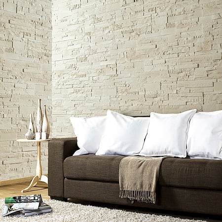 Piatra decorativa Modulo Vista Ivory interior, ivoriu, 37 x 10 cm
