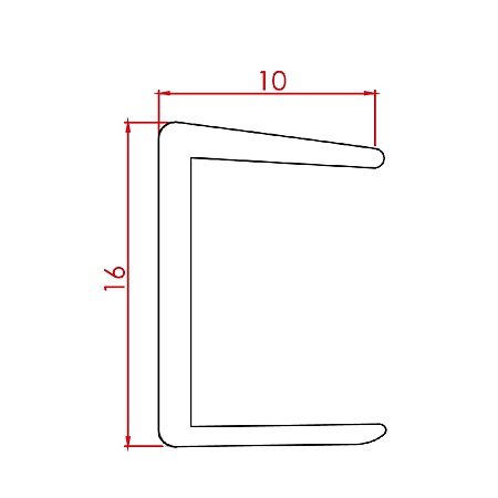 Terminatie plinta, plastic cu folie aluminiu, aluminiu periat mat, 10 cm