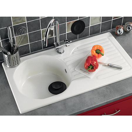 Dop universal din silicon UPPY Wirquin, 2in1 filtru si dop, negru, mat, Ø110mm