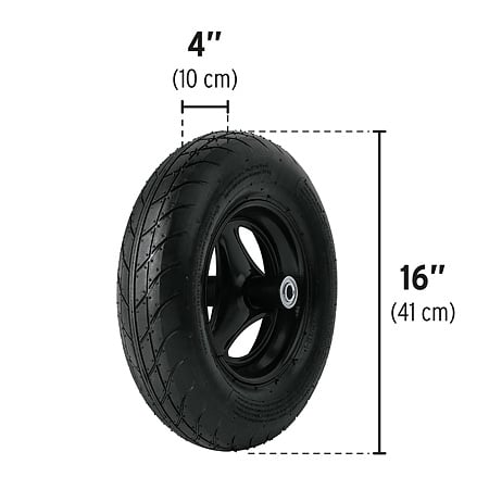 Roaba metalica cu roti duble Truper, 118 l