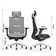 Scaun birou ergonomic negru Depozitul de scaune Lyon Lux, tapiterie mesh-textil, rotativ, reglabil pe inaltime, 70 x 65 x 118 - 128 cm