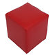 Taburet Cube, tapiterie piele ecologica, rosu IP 21900, 45x37x37 cm