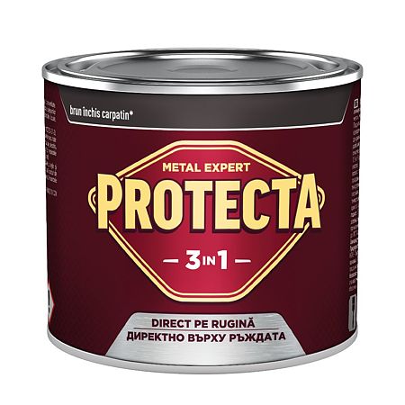 Vopsea alchidica/email Protecta 3 in 1, brun carpatin, interior/exterior, 2,5 L