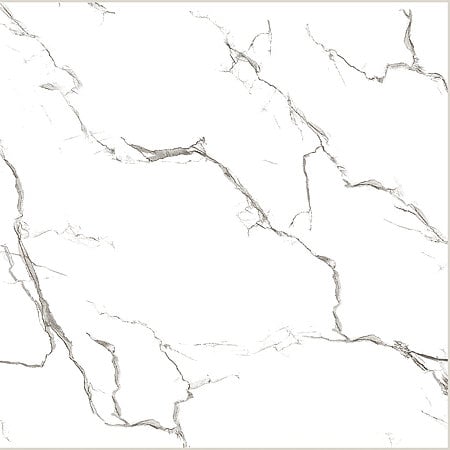 Gresie interior Lucinda White, glazura lucioasa, alb, patrata, R9, grosime 11 mm, 61 x 61 cm