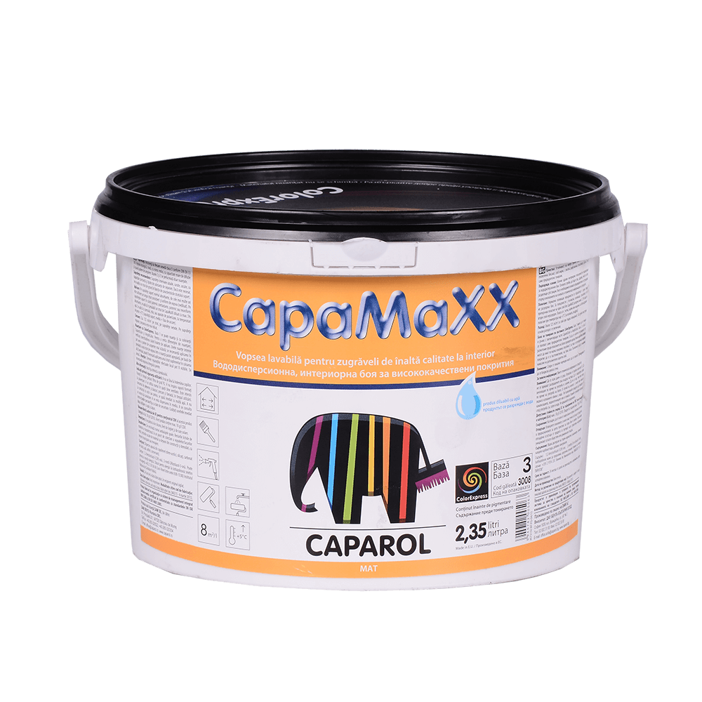 Vopsea lavabila interior Caparol CapaMax B3, 2.35 l