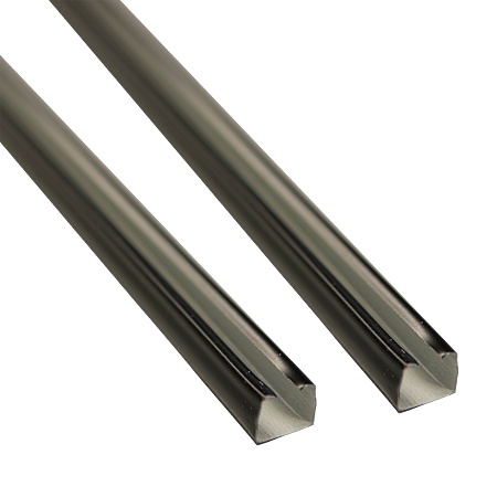 Sina U pentru perdea, metal, negru, 310 cm