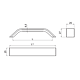 Maner aluminiu AA337 negru anodizat 96 mm