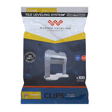Clips 3.0 mm sistem nivelare gresie System Leveling 1113, polipropilena, 100 buc/punga