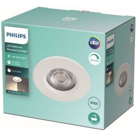 Spot LED Philips incastrat Dive SL261, alb, 2700K, 350 lm, 5 W, IP 65