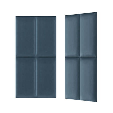 Panou decorativ tapitat, Simple R74, albastru, dreptunghi, 600 x 300 x 37 mm