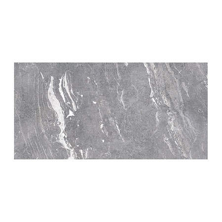 Gresie interior/exterior Cesarom Etna, portelanata, rectificata, gri, mat, decor piatra, clasa aderenta R10, PEI 4, 60 x 30 cm