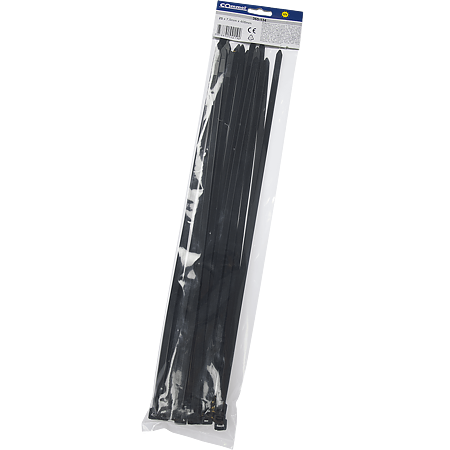 Colier PVC Anco, 7.5 x 400 mm, negru, 25 bucati