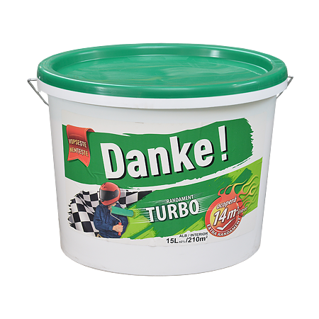 Vopsea lavabila interior Danke Turbo, alb, 15 l