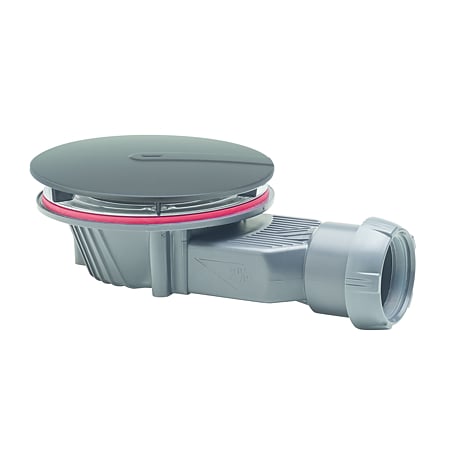 Sifon cadita dus / pardoseala Wirquin SlimPlus extra plat h=40 mm, corp ABS, anti miros, filtru de par, iesire Ø40 mm, debit 34 l/min, negru mat, 187 x 60 x Ø118 mm