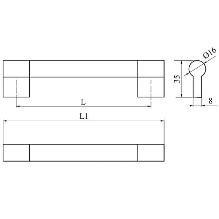 Maner AA383 256 mm, aluminiu mat