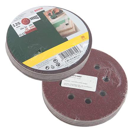 Foi abrazive Bosch, G80, 120, 240, 25 bucati, pentru slefuitoare cu excentric