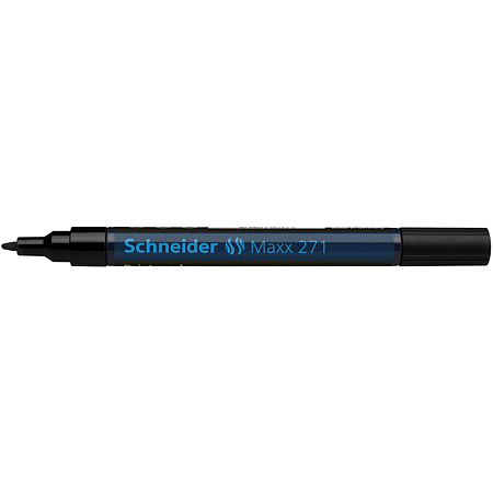 Marker permanent Schneider, varf rotund, 2 mm, cu vopsea neagra
