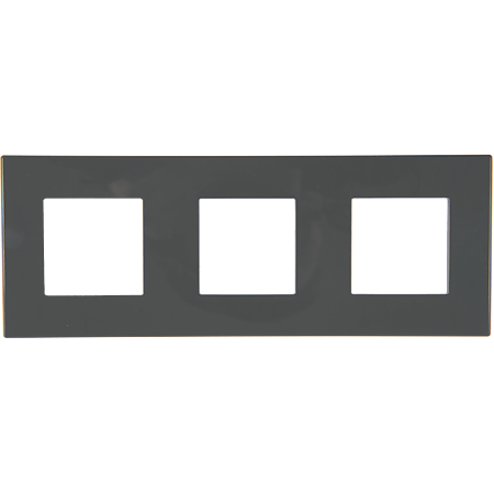 Rama decor 3 module Dahlia, Gewiss GW35903AD, gri inchis