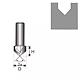 Freza lemn canelata tip V Dedra, otel, 1 lama tungsten, prindere standard, 8 x 8 mm