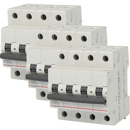 Disjunctor RX3 6000, Legrand 419918, 4P, 20A 