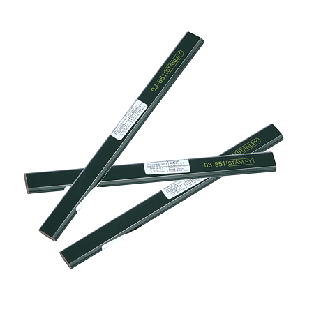 Creion tamplarie Stanley, verde, mina 4H, 300 mm