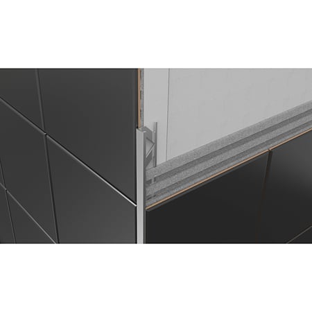 Profil de terminatie Set, aluminiu, argintiu, 8 mm, 2.5 m