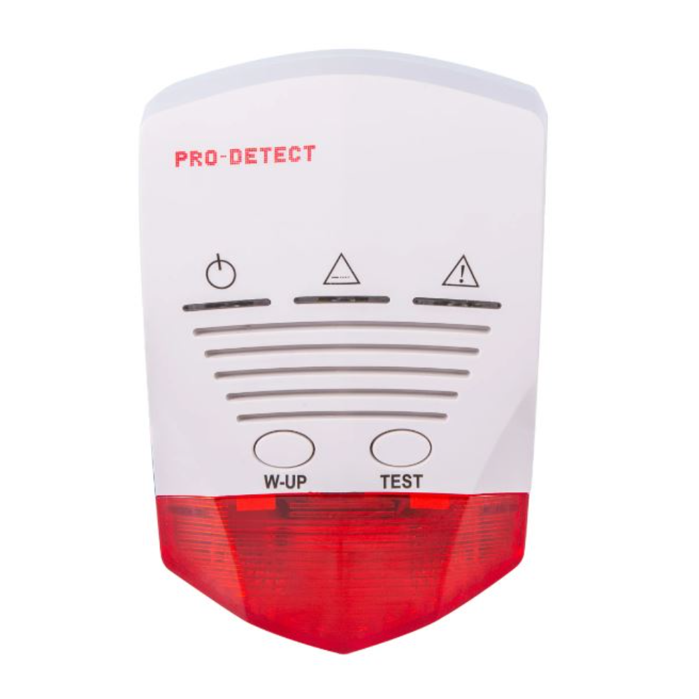 Detector gaz Pro Detect, montaj perete, LED rosu, 220 V, 125 × 85 × 45 mm 125