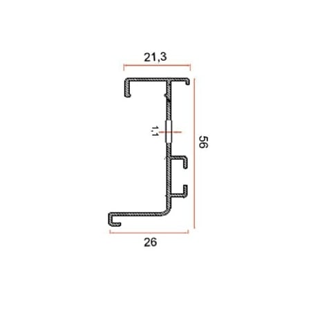 Profil Gola L LED, aluminiu, alb mat, 4 m