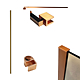 Kit instalare perete fix dus / walk in Sanotechnik D9000, finisaj cupru periat, reglabil 70 – 120 x 200 cm 