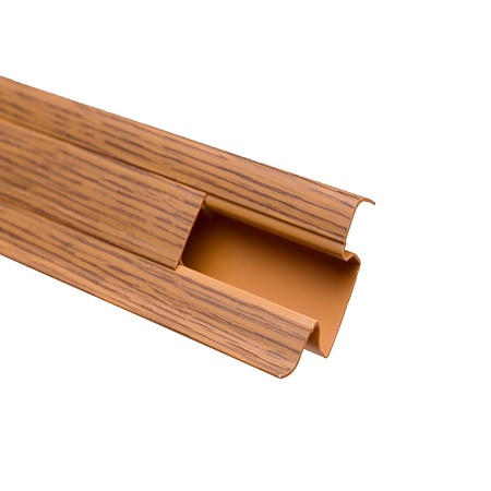 Plinta parchet, cu canal cablu, PVC, doussie 6006, 2500 mm