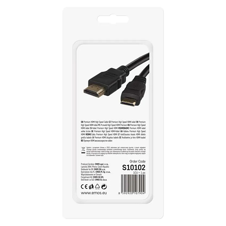 Cablu HDMI/Ethernet 2.0 de mare viteza Emos, A/M la A/M, 1.5 m