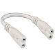 Cablu de alimentare cu 2 mufe, 15 cm