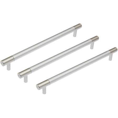 Maner aluminiu cilindric D12, 192 mm satin/satin argint Maner aluminiu cilindric D12, 192 mm satin/satin argint