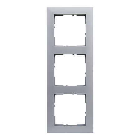 Rama de aparataj Legrand, New Suno, 3 module, PVC, aluminiu
