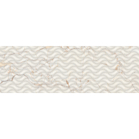 Faianta decorativa Atena 2065-HL1-WW bej, rectificata, lucioasa, dreptunghiulara, 25 x 75 cm