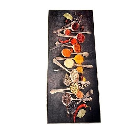 Covor bucatarie Spice Spoons CT 4114, poliester, multicolor, 120 x 50 cm