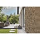Piatra decorativa Modulo Fresco Cinnamon, exterior/interior, montaj fara rost tip puzzle, nuante de maro sorcat, 35 x 11 x 1-3 cm