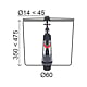 Mecanism WC Aquacontrol Wirquin, o comanda, functie Start-Stop, buton gri, racord 2", ABS