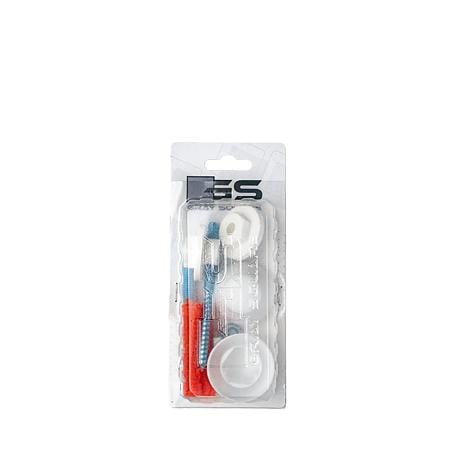 Set fixare lavoar/pisoar, otel/PP, alb, 12 x 120 mm 