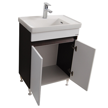 Set mobilier baie Badenmob Seria 286, masca cu setare + lavoar + oglinda, wenge Set mobilier baie Badenmob Seria 286, masca cu setare + lavoar + oglinda, wenge