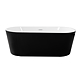 Cada baie freestanding Sanotechnik, ovala, negru, 170 x 75 x 58 cm