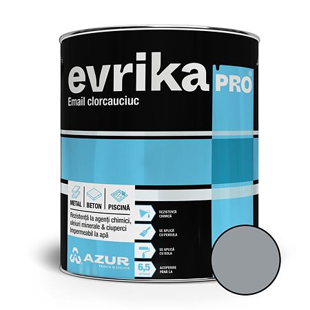 Email metal / beton / piscina Clorcauciuc Evrika Pro, exterior, gri, 0.75 l