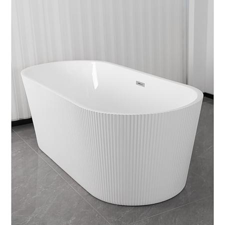 Cada baie freestanding Sanotechnik Reno white, montaj dreapta, acryl, alb, 170 x 75 x 58 cm