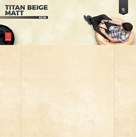 Gresie portelanata Nemser Titan PEI 4, bej mat, patrata, 60 x 60 cm