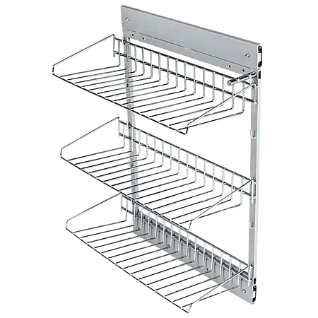 Suport lateral pentru pantofi cu glisare si amortizare, otel, 60 x 50 x 55 cm