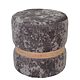 Taburet Ring, inel stejar, catifea gri E30, rotund, 38 x 38 x 40 cm