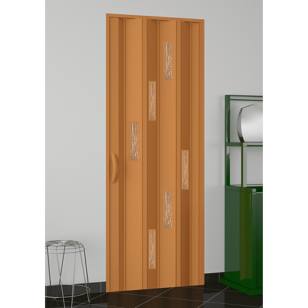 Usa plianta cu geam Aurora Niagara, PVC, decor cires, 203 x 85